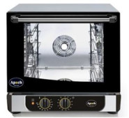 Піч конвекційна APACH AD44MH, 4 рівні, протвені 450×340 мм, інжекторне парозволоження, мех. управління, 30–260°C, 560×632×530 мм, 2.9 кВт