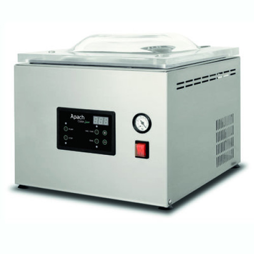 Вакуумний пакувальник apach avm 308, настільний, камера 334х351х170 мм, 310 мм, інертний газ, для продуктів, 0,60 кВт, 35 кг