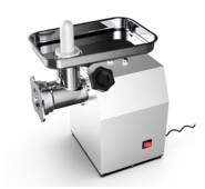 М'ясорубка Hurakan HKN-22SSE 240 кг/год, нержавіюча сталь, 1,2 кВт 220 В, решітки 8/10 мм, насадка для ковбас, 460×250×490 мм, для цехів