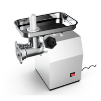 М'ясорубка Hurakan HKN-22SSE 240 кг/год, нержавіюча сталь, 1,2 кВт 220 В, решітки 8/10 мм, насадка для ковбас, 460×250×490 мм, для цехів