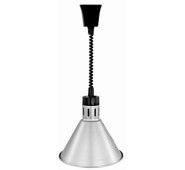 Інфрачервона лампа Hurakan HKN-DL800 275 мм, 250 Вт (220 В), фарбований срібний метал, регул. висота 600–1500 мм, з лампочкою, для обігріву