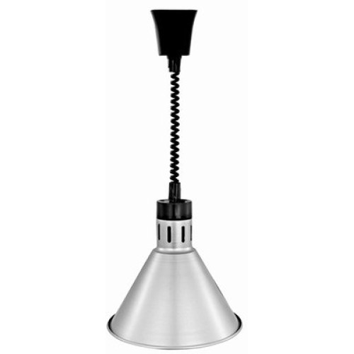 Інфрачервона лампа Hurakan HKN-DL800 275 мм, 250 Вт (220 В), фарбований срібний метал, регул. висота 600–1500 мм, з лампочкою, для обігріву