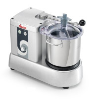 Кутер Sirman C-Tronic 6, 5,3/3,1 л, 0,6 кВт, 1500–2500 об/мин, нерж. сталь, проз. поликарб. крышка, боковая чаша, 251×457×362 мм, для мяса