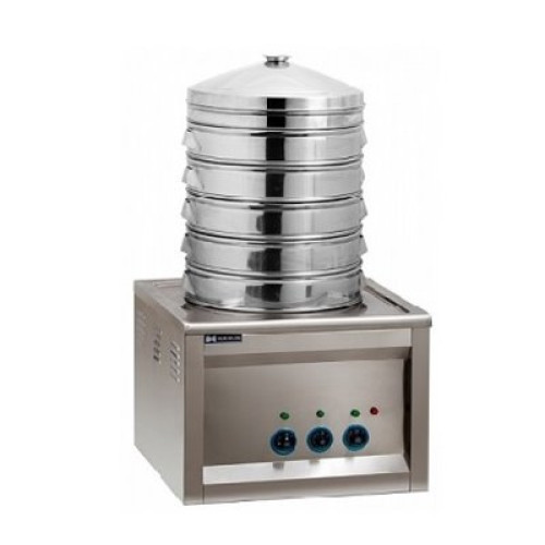 Пароварка Hurakan HKN-DS1 для димсамів, 5 корзин Ø460 мм, висота ярусу 100 мм, 12 кВт 380 В, 650×660×750(1590) мм, для кафе та ресторанів