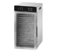 Дегідратор HURAKAN HKN-DHD16G, 16 рівнів, нерж. сталь, 290×290 мм решітки, 30–90°C, таймер до 24 год, 432×317×620 мм, фрукти, овочі, гриби