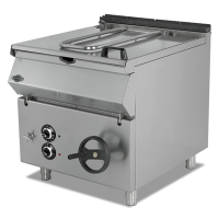 Перекидна сковорода електрична Tatra 80 л 12 кВт 380 В, нерж. сталь, 800×900×850 мм, ручний підйом, відкидна кришка, термостат, для ресторанів