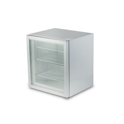 Барна морозильна шафа HURAKAN HKN-UF100G 88 л -15…-22°C скляні двері ел.термостат підсвітка алюм.камера білий 595×520×695 мм для барів