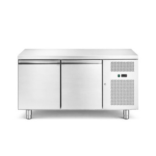 Холодильний стіл Hurakan HKN-SN2TNS 2-дверний, 228 л, нерж. сталь AISI 201, 1360х600х860 мм, -2…+8°C, R290
