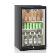 Барный холодильник Hurakan HKN-DB125H 115 л, стеклянная распашная дверь, металлический корпус черный, 555×520×865 мм, 54 бутылки, +2...+10°C