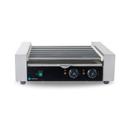 Роликовий гриль HURAKAN HKN-GW11M, 11 роликів, для хот-догів і сосисок, нержавіюча сталь, 580×482×180 мм, 220В 2,2 кВт, до 300°C, знімний жирозбірник