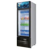 Холодильна шафа Hurakan HKN-BC348C, 348 л; розпашні скляні двері – подвійне загартоване скло; +2…+8°C; R290; замок; 4 полиці; 595×626×1946 мм