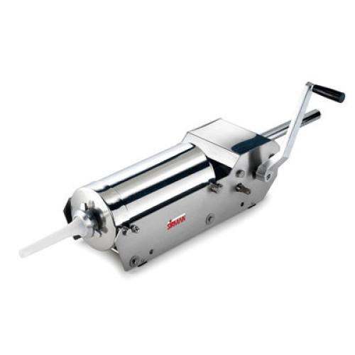 Ковбасний шприц SIRMAN IS 8, 8 л горизонтальний для виробництва ковбас, Ø155 мм, насадки Ø10/18/25, нерж. сталь AISI 304, 660×220×200 мм