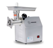 М'ясорубка Hurakan HKN-12SSE 170 кг/год, нержавіюча сталь, 0,85 кВт, 220 В, решітки 6/8 мм, 380х215х410 мм, 18 кг, для кафе та ресторанів