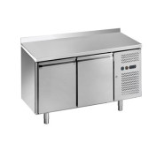 Стіл морозильний HURAKAN HKN-GN22BTS 282 л, 2-дверний з бортом, нерж AISI201, R290, динамічне -18…-22°C, 1360×700×860 мм