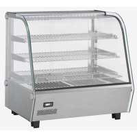 Вітрина теплова HURAKAN HKN WD-120L, 120 л, +30…90 °C, LED, 3 регул. полиці, загарт. скло, розсувні двері, 678×568×685 мм, 1,1 кВт для кафе