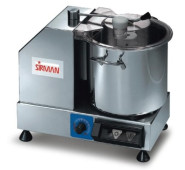 Кутер SIRMAN C 6 VV CE, 5,3 л, нержавіюча сталь, 1500–2500 об/хв, 0,6 кВт 220 В, бокова ємність, 305×365×320 мм, для професійної кухні