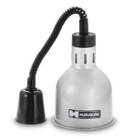 Інфрачервона лампа HURAKAN HKN-DL775, підлогова регульована 600–1500 мм, 190x190x600 мм, фарбований метал, срібло, 0,25 кВт 220В, з лампочкою