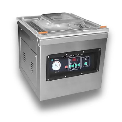Вакуумный упаковщик HURAKAN HKN-VAC400E, 2 планки, шов 390×10 мм, насос 20 м³/ч, корпус нерж. сталь, камера 440×420×75 мм