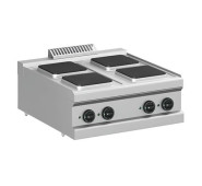 Електроплита настільна APACH APRE-77T 4×2,6 кВт, 380В, чавунні конфорки 220×220 мм, нерж. стільниця 1,5 мм, 700×700×250 мм для профес. кухні