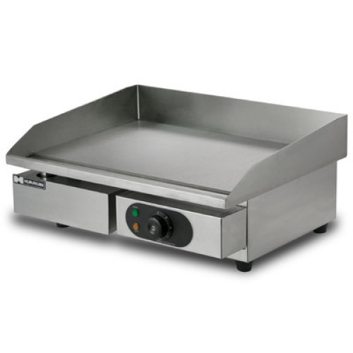 Гладкая жарочная поверхность HURAKAN HKN-PSL550, нержсталь, настольная 550×430×235 мм, 3 кВт 220В, поддон, бортик, регул. 50–300°C