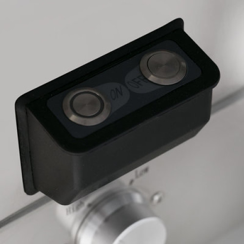 Кутер Hurakan HKN-CL9 9 л (роб. 6 л), нержавіюча сталь, 1100–2800 об/хв, плавне регулювання, 1.8 кВт 220 В, 320×530×450 мм, плаский ніж