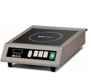 індукційна плита hurakan 3500 вт одноконфорочна, нержавіюча сталь, настільна, механічне управління, 330х420х110 мм, для ресторану