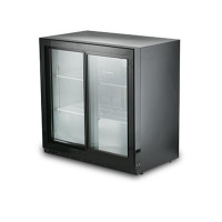 Барна холодильна шафа Hurakan HKN-DB205S 200 л (185 л корисний), скляні розсувні двері 865x520x865 мм, місткість 142 шт, ел. термостат, R600a