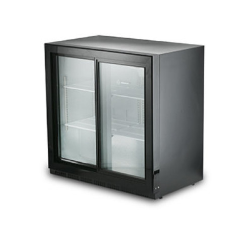 Барный холодильный шкаф Hurakan HKN-DB205S 200 л (185 л полезен), стеклянная раздвижная дверь 865x520x865 мм, емкость 142 шт, эл. термостат, R600a