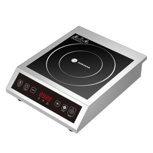 Індукційна плита hurakan hkn-icf30t, 3000 вт, сенсорне керування, 1 зона, нержавіюча сталь, 330х420х110 мм, настільна, для кухні