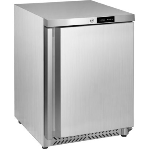 Морозильна шафа барна 143 л HURAKAN HKN-BCS143F, нерж. сталь, -18°C, R600a, 50 мм ізоляція, замок, 2 полиці, 595x653x870 мм, для барів/кафе