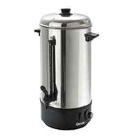 Bartscher електричний кип'ятильник 10 л, нержавіюча кришка, індикатор рівня, регулювання 30–100°C, 2.5 кВт, 213х213х505 мм, для кафе