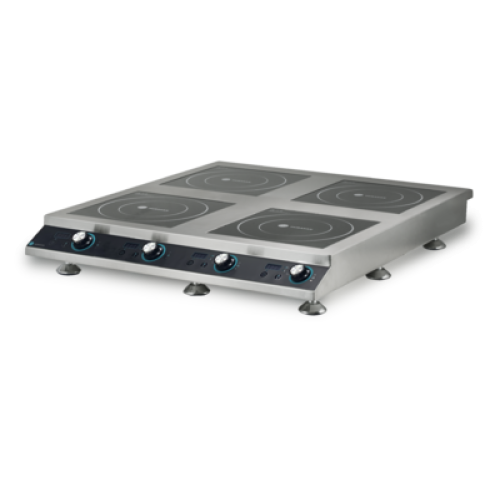 Індукційна плита Hurakan HKN-ICF35Dx47 4-зонна, 14кВт/380В, нержавіюча сталь, 830x700x150 мм, таймер 24 год, 60–240 °C, для професійної кухні