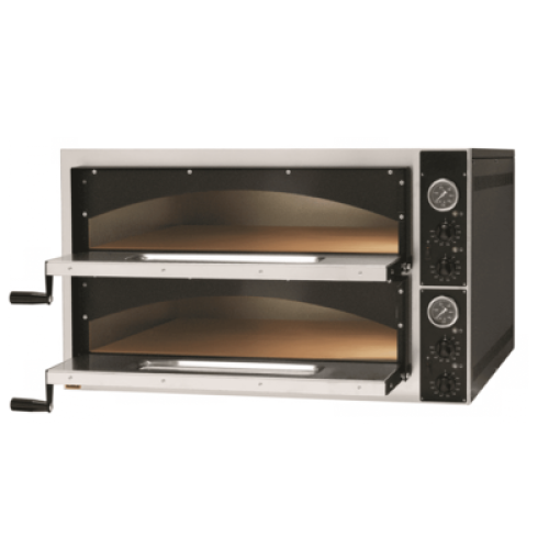 Піч для піци Apach AMM44X 4+4, діаметр 35 см, електрична 9,6 кВт 3-фазна 400 В, 50–500 °C, камера 700×700×140 мм, 925×835×545 мм, для піцерій