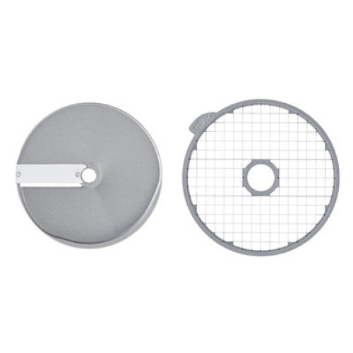 Диск для кубиків 12×12×12 мм Robot Coupe (28197W), комплект (решітка, диск‑слайсер), нержавіюча сталь, 180×180×50 мм, для CL50/CL52/CL55/CL60/R502/R752