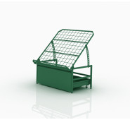 Овочева гондола Modern Expo 1200х1200х670 мм, острівна, метал, зелена, стелаж для овочів та фруктів, торгове обладнання Україна