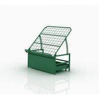 Овочева гондола Modern Expo 1200х1200х670 мм, острівна, метал, зелена, стелаж для овочів та фруктів, торгове обладнання Україна
