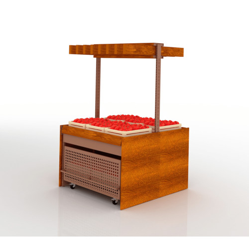 Гондола овочева Modern Expo з виїзними кошиками, 2280х1400х1500 мм, метал/ДСП, острівна, 6 кольорів, для магазинів та супермаркетів