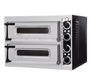 Печь для пиццы ITPIZZA MS1+1, Италия, 2 камеры (на 2 пиццы Ø32 см), камера 410×360×90 мм, 50–320°C, 220 В, 2.4 кВт, 12 мес гарантии, 568×500×430 мм
