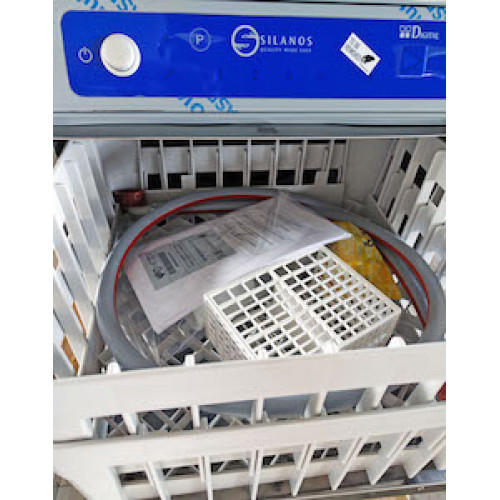 Стаканомийка SILANOS S021 PD/PB, завантаж.210 мм, 60 кас./год, корзина 350×350 мм, 2,77 кВт/220 В, Італія, 423×466×589 мм, 12 міс