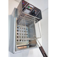 AIRHOT фритюрниця EEF6 економ, 6 л, 1 ванна, кошик GN1/2×150 мм, +60–200°C, 2.5 кВт, 220 В, 2 термостати, 12 міс., Китай, 285×450×310 мм