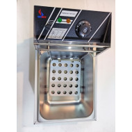 AIRHOT фритюрниця EEF6 економ, 6 л, 1 ванна, кошик GN1/2×150 мм, +60–200°C, 2.5 кВт, 220 В, 2 термостати, 12 міс., Китай, 285×450×310 мм