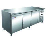 Стіл з холодильною шафою COOLEQ GN3100TN, 3 двері, 465 л, -2…+8 °C, R290 (108 г), 1795×700×860 мм, 220 В, 208 Вт, гарантія 12 міс, Китай