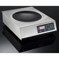 Плита індукційна INDOKOR IN3500 WOK, 3,5 кВт, конфорка Ø290/46 мм, таймер 180 хв, 60–240°C, електронне, 340x433x127 мм, Корея, 12 міс