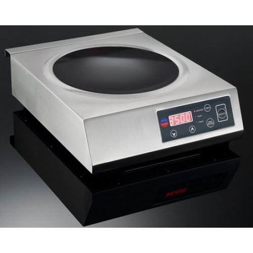 Плита індукційна INDOKOR IN3500 WOK, 3,5 кВт, конфорка Ø290/46 мм, таймер 180 хв, 60–240°C, електронне, 340x433x127 мм, Корея, 12 міс