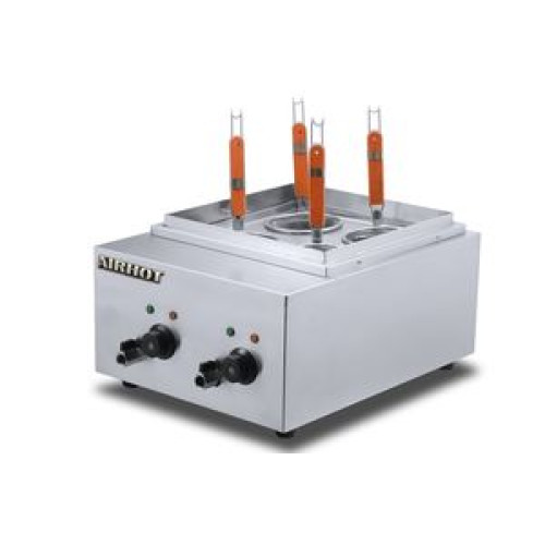 Макароноварка AIRHOT PC-4, 2 ванны по 8 л, 4 корзины, 2 термостата (рабочий и аварийный), 220 В, 4 кВт, ванны 170×315×160 мм, габариты 410×570×280 мм, вес 12 кг, гарантия 12 мес, Китай