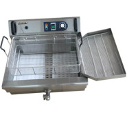 Чебуречниця AIRHOT EC-6, фритюр 10/20 л, 6 чебуреків, 3 кВт, 220 В, темп. +60…+200 °С, кошик 490×280×100 мм, габарити 580×560×350 мм, гарантія 12 міс, Китай