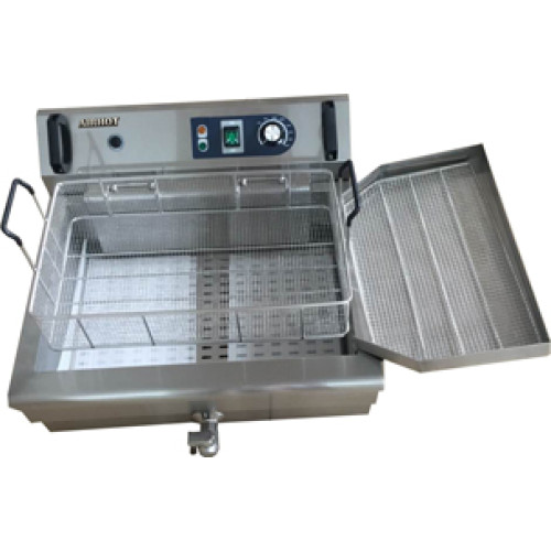 Чебуречниця AIRHOT EC-6, фритюр 10/20 л, 6 чебуреків, 3 кВт, 220 В, темп. +60…+200 °С, кошик 490×280×100 мм, габарити 580×560×350 мм, гарантія 12 міс, Китай