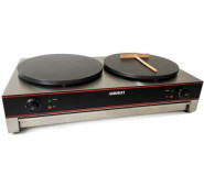 Млинниця AIRHOT BE-2, 2 млинці, Ø400 мм, 6 кВт, 50–300 °С, 860×470×230 мм, 26 кг, гарантія 12 міс, Китай, для кафе/ресторанів