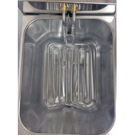 Фритюрниця BECKERS FR 8 LT, 8 л, 3 кВт, 220 В, 1 кошик 250×215×105 мм, +50–190°C, Італія, 265×450×360 мм, 12 міс, для кафе й ресторанів