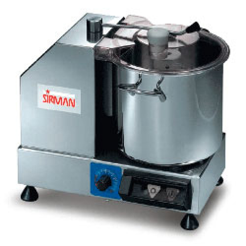 Куттер SIRMAN C 6 VV, 5,3 л, 0,6 кВт, 1500–2500 об/хв, 220 В, Италия, гарантия 12 мес, 11 кг, 365×305×320 мм, для мяса и кулинарии